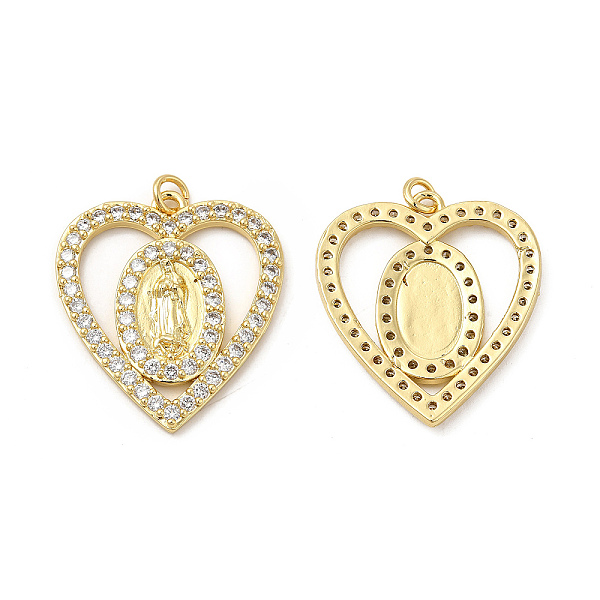 PandaHall Brass Micro Pave Cubic Zirconia Pendants, with Jump Ring, Heart with Religion Virgin Mary Charm, Golden, 30.5x27.5x3mm, Hole..., Clear
PandaHall Brass Micro Pave Cubic Zirconia Pendants, with Jump Ring, Heart with Religion Virgin Mary Charm, Golden, 30.5x27.5x3mm, Hole..., Clear