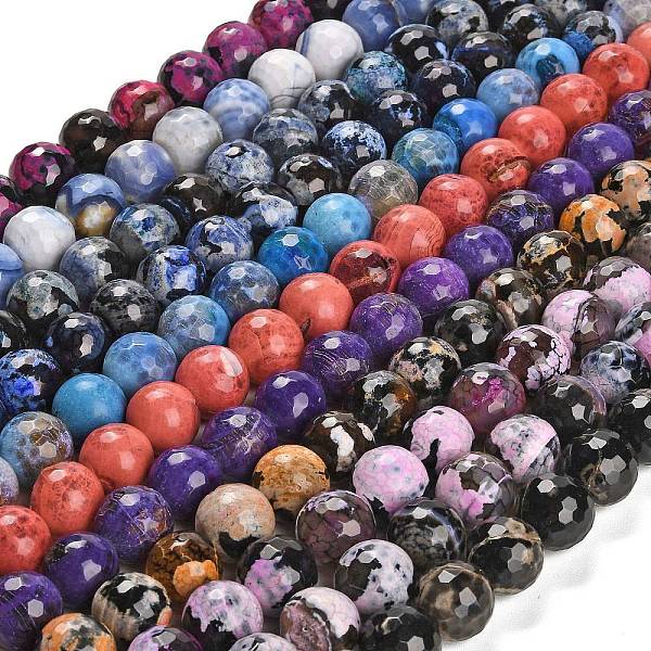 PandaHall Natural Fire Crackle Agate Beads Strands, Dyed & Heated, Round, Faceted, Mixed Color, 13.5~14mm, Hole: 1.4mm, about..., Multicolor
PandaHall Natural Fire Crackle Agate Beads Strands, Dyed & Heated, Round, Faceted, Mixed Color, 13.5~14mm, Hole: 1.4mm, about..., Multicolor