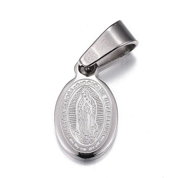 PandaHall 304 Stainless Steel Charms, Oval, with Virgin Mary, Stainless Steel Color, 14x8x1.5mm, Hole: 4x7mm 304 Stainless Steel Oval
PandaHall 304 Stainless Steel Charms, Oval, with Virgin Mary, Stainless Steel Color, 14x8x1.5mm, Hole: 4x7mm 304 Stainless Steel Oval