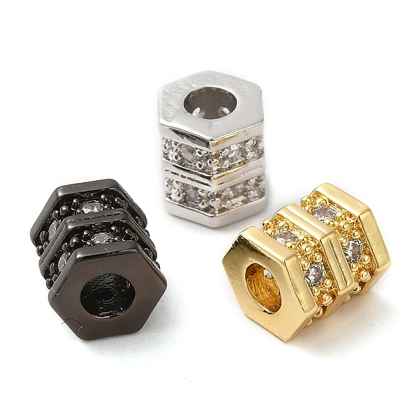 PandaHall Rack Plating Brass Cubic Zirconia Beads, Long-Lasting Plated, Cadmium Free & Lead Free, Hexagon, Mixed Color, 7.4x7.5mm, Hole..., Clear
PandaHall Rack Plating Brass Cubic Zirconia Beads, Long-Lasting Plated, Cadmium Free & Lead Free, Hexagon, Mixed Color, 7.4x7.5mm, Hole..., Clear