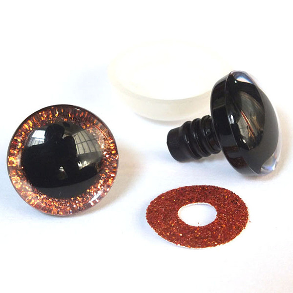 PandaHall Plastic Safety Craft Eye, with Spacer, PU Sequins Ring, for DIY Doll Toys Puppet Plush Animal Making, Brown, 20mm Plastic Half...
PandaHall Plastic Safety Craft Eye, with Spacer, PU Sequins Ring, for DIY Doll Toys Puppet Plush Animal Making, Brown, 20mm Plastic Half...