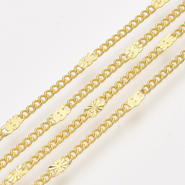 PandaHall Brass Curb Chains, with Spool, Soldered, Golden, 2.5x1.8x0.5mm, about 100yard/roll Brass
PandaHall Brass Curb Chains, with Spool, Soldered, Golden, 2.5x1.8x0.5mm, about 100yard/roll Brass