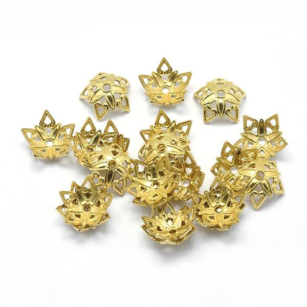 PandaHall Brass Bead Caps, Lead Free & Cadmium Free & Nickel Free, 5-Petal, Raw(Unplated), 9x3mm, Hole: 1mm Brass
PandaHall Brass Bead Caps, Lead Free & Cadmium Free & Nickel Free, 5-Petal, Raw(Unplated), 9x3mm, Hole: 1mm Brass