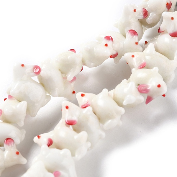 PandaHall Handmade Lampwork Beads, Bumpy, Rabbit, White, 21~23x10~12x14~17mm, Hole: 1.6~2mm, about 30pcs/strand, 13.78 inch(35cm) Lampwork...
PandaHall Handmade Lampwork Beads, Bumpy, Rabbit, White, 21~23x10~12x14~17mm, Hole: 1.6~2mm, about 30pcs/strand, 13.78 inch(35cm) Lampwork...