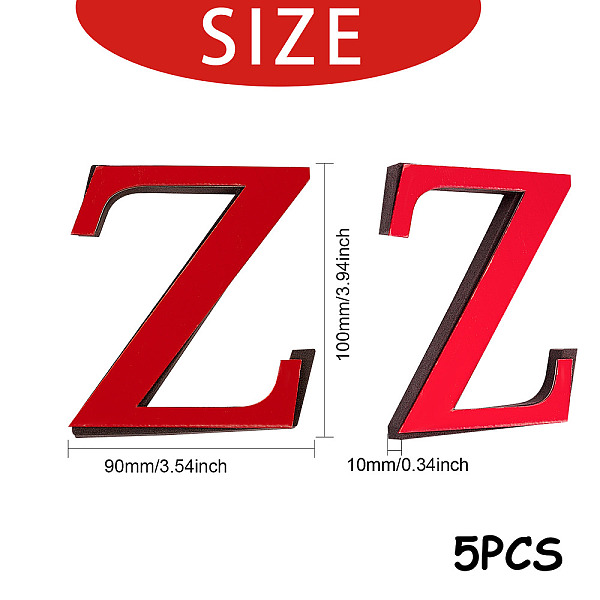PandaHall CREATCABIN Acrylic Mirror Wall Stickers Decal, with EVA Foam, Alphabet, Letter.Z, Foam: 100x90x10.5mm, 100x90x1mm Acrylic Letter Z..., Red
PandaHall CREATCABIN Acrylic Mirror Wall Stickers Decal, with EVA Foam, Alphabet, Letter.Z, Foam: 100x90x10.5mm, 100x90x1mm Acrylic Letter Z..., Red