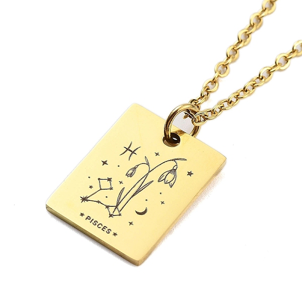 PandaHall Birthday Flower 304 Stainless Steel Pendant Nacklaces For Women, Cable Chain Necklaces, Real 18K Gold Plated, Pisces, 17.72 inch...
PandaHall Birthday Flower 304 Stainless Steel Pendant Nacklaces For Women, Cable Chain Necklaces, Real 18K Gold Plated, Pisces, 17.72 inch...