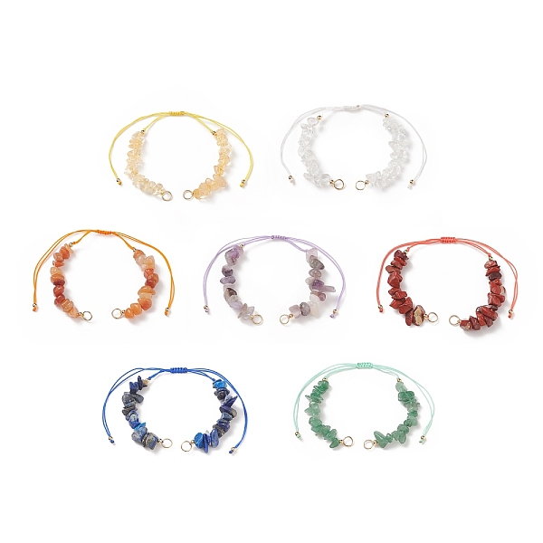 PandaHall Natural Tumbled Gemstone Chip Beaded Bracelet Making, Adjustable Nylon Thread Braided Bead Link Bracelet Making, 5.12~12.20 inch...
PandaHall Natural Tumbled Gemstone Chip Beaded Bracelet Making, Adjustable Nylon Thread Braided Bead Link Bracelet Making, 5.12~12.20 inch...