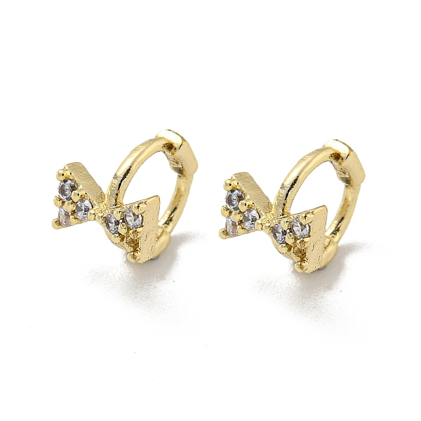 PandaHall Brass Micro Pave Cubic Zirconia Hoop Earring, Real 18K Gold Plated, Bowknot, 7.5x6.5mm Brass Bowknot
PandaHall Brass Micro Pave Cubic Zirconia Hoop Earring, Real 18K Gold Plated, Bowknot, 7.5x6.5mm Brass Bowknot