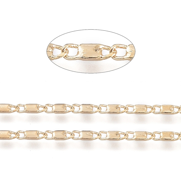 PandaHall Brass Bar Link Chains, with Spool, Soldered, Real 18K Gold Plated, 5x1.5x1mm, about 32.8 Feet(10m)/roll Brass
PandaHall Brass Bar Link Chains, with Spool, Soldered, Real 18K Gold Plated, 5x1.5x1mm, about 32.8 Feet(10m)/roll Brass