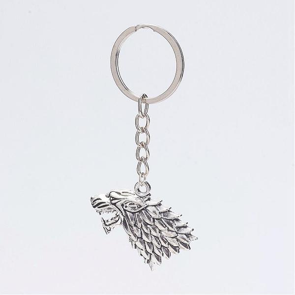 PandaHall Alloy Pendant Keychain, with Iron Key Ring, Platinum and Antique Silver, Dragon Head, Antique Silver, 91mm Alloy Dragon
PandaHall Alloy Pendant Keychain, with Iron Key Ring, Platinum and Antique Silver, Dragon Head, Antique Silver, 91mm Alloy Dragon