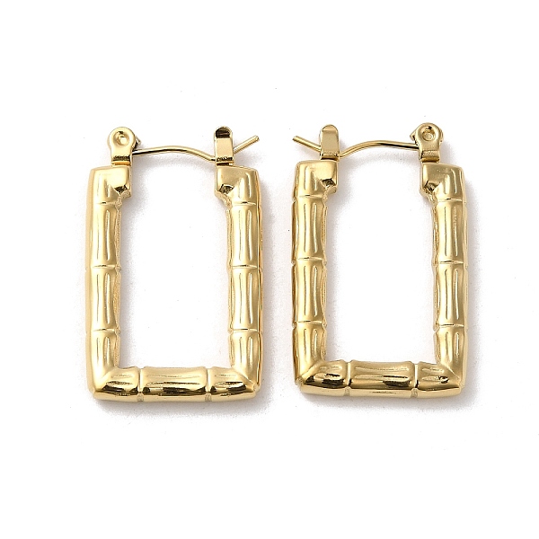 PandaHall Rack Plating 304 Stainless Steel Hoop Earrings for Women, Bamboo, Real 18K Gold Plated, 26x16x3mm 304 Stainless Steel Bamboo
PandaHall Rack Plating 304 Stainless Steel Hoop Earrings for Women, Bamboo, Real 18K Gold Plated, 26x16x3mm 304 Stainless Steel Bamboo