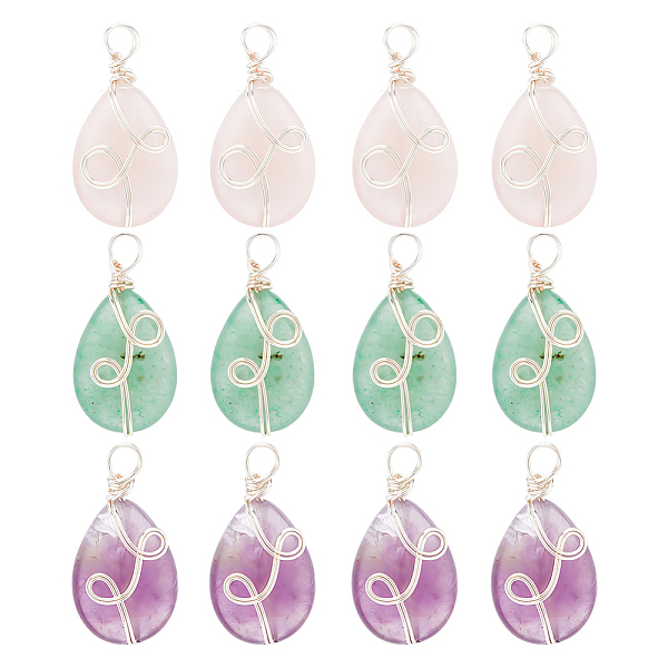 PandaHall DICOSMETIC 12Pcs 3 Styles Natural Stone Pendant Teardrop Gemstone Pendants with Copper Wire Drop Crystal Stone Pendants Oval Beads...
PandaHall DICOSMETIC 12Pcs 3 Styles Natural Stone Pendant Teardrop Gemstone Pendants with Copper Wire Drop Crystal Stone Pendants Oval Beads...