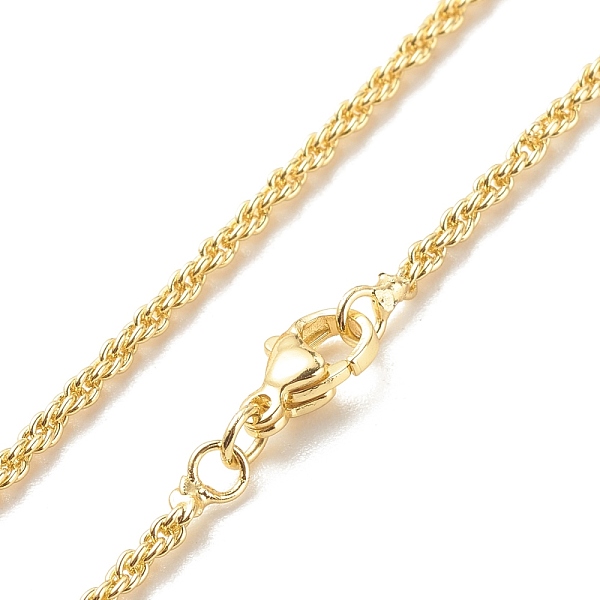PandaHall Brass Rope Chains Necklace for Women, Cadmium Free & Lead Free, Real 18K Gold Plated, 17.68 inch(44.9cm) Brass
PandaHall Brass Rope Chains Necklace for Women, Cadmium Free & Lead Free, Real 18K Gold Plated, 17.68 inch(44.9cm) Brass
