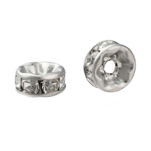 PandaHall Disc 316 Surgical Stainless Steel Spacer Beads, with Rhinestone, Stainless Steel Color, 7x3mm, Hole: 1mm Stainless...
PandaHall Disc 316 Surgical Stainless Steel Spacer Beads, with Rhinestone, Stainless Steel Color, 7x3mm, Hole: 1mm Stainless...