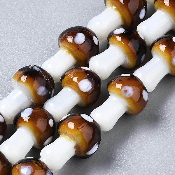 PandaHall Handmade Lampwork Beads Strands, Mushroom Shape with White Spot, Peru, 16~19x11~12mm, Hole: 2mm, about 20pcs/strand, 13.39~13.58..., Brown
PandaHall Handmade Lampwork Beads Strands, Mushroom Shape with White Spot, Peru, 16~19x11~12mm, Hole: 2mm, about 20pcs/strand, 13.39~13.58..., Brown