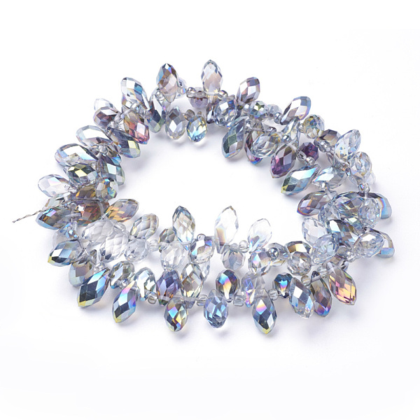 PandaHall Electroplate Glass Faceted Teardrop Beads Strands, Top Drilled Beads, AB Color Plated, Sky Blue, 11.5~13x6mm, Hole: 1mm, about...
PandaHall Electroplate Glass Faceted Teardrop Beads Strands, Top Drilled Beads, AB Color Plated, Sky Blue, 11.5~13x6mm, Hole: 1mm, about...