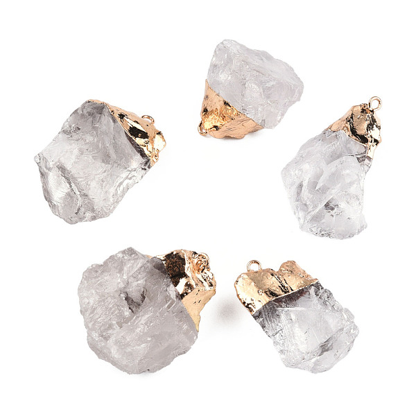 PandaHall Rough Raw Natural Quartz Crystal Pendants, Rock Crystal Pendants, with Golden Tone Iron Findings, Nuggets Charm...
PandaHall Rough Raw Natural Quartz Crystal Pendants, Rock Crystal Pendants, with Golden Tone Iron Findings, Nuggets Charm...
