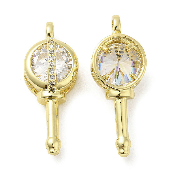 PandaHall Rack Plating Brass with Cubic Zirconia Pendants, Long-Lasting Plated, Cadmium Free & Lead Free, Real 18K Gold Plated, 30.5x12x9mm..., Clear
PandaHall Rack Plating Brass with Cubic Zirconia Pendants, Long-Lasting Plated, Cadmium Free & Lead Free, Real 18K Gold Plated, 30.5x12x9mm..., Clear