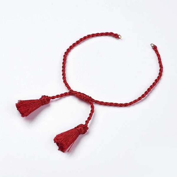 PandaHall Polyester DIY Braided Bracelet Making, with Tassel, FireBrick, 10-7/8 inch(275mm), 2mm, Hole: 2mm, Tassels: 23x6mm Polyester Red
PandaHall Polyester DIY Braided Bracelet Making, with Tassel, FireBrick, 10-7/8 inch(275mm), 2mm, Hole: 2mm, Tassels: 23x6mm Polyester Red