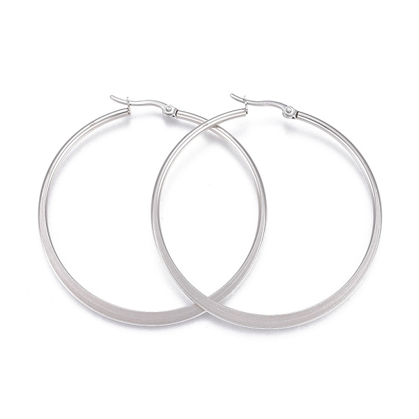 PandaHall 201 Stainless Steel Hoop Earrings, with 304 Stainless Steel Pin, Hypoallergenic Earrings, Flat Ring Shape, Stainless Steel Color...
PandaHall 201 Stainless Steel Hoop Earrings, with 304 Stainless Steel Pin, Hypoallergenic Earrings, Flat Ring Shape, Stainless Steel Color...