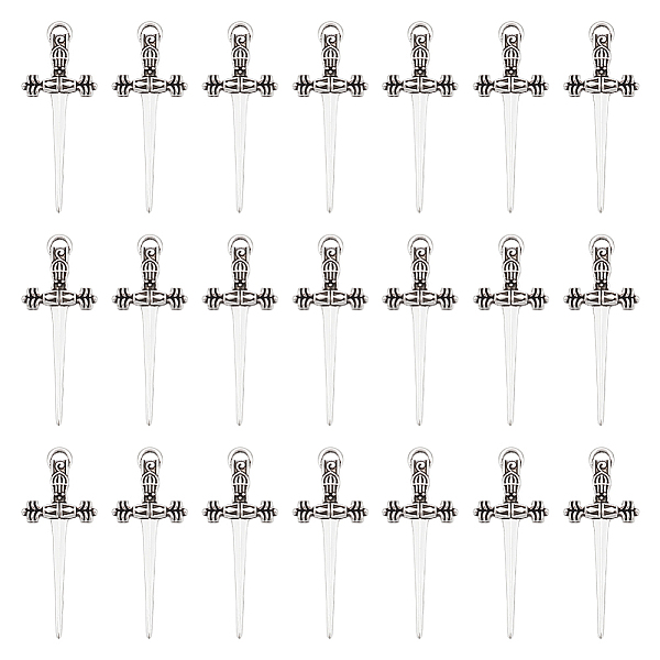 PandaHall Unicraftale Alloy Pendant, Sword, Antique Silver, 34.5x13.5x2mm, Hole: 2.5x1.5mm, 60pcs/box Alloy Others
PandaHall Unicraftale Alloy Pendant, Sword, Antique Silver, 34.5x13.5x2mm, Hole: 2.5x1.5mm, 60pcs/box Alloy Others
