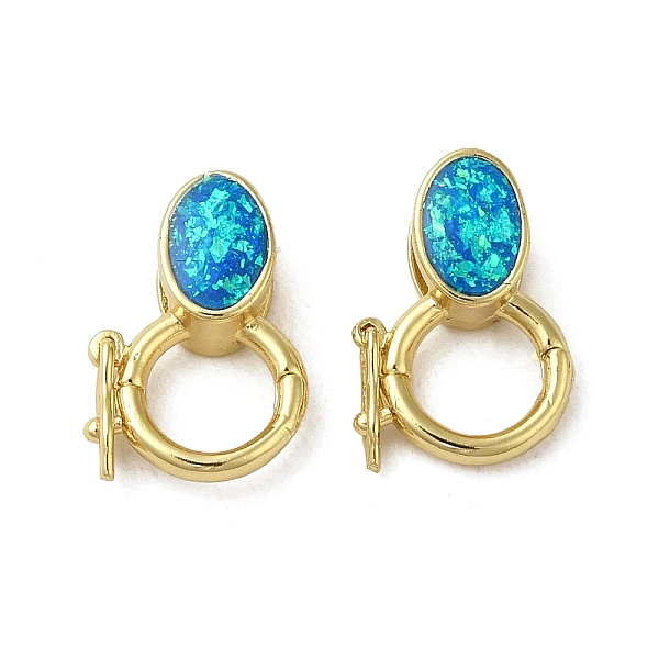 PandaHall Rack Plating Brass Twister Clasps, with Synthetic Opal, Cadmium Free & Lead Free, Long-Lasting Plated, Real 18K Gold Plated, Oval...
PandaHall Rack Plating Brass Twister Clasps, with Synthetic Opal, Cadmium Free & Lead Free, Long-Lasting Plated, Real 18K Gold Plated, Oval...