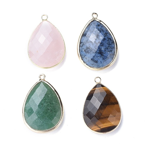 PandaHall Faceted Natural Gemstone Pendants, with Light Gold Plated Brass Edge and Loop, Teardrop, 28.5~29.5x19~20x7mm, Hole: 1.2mm Mixed...
PandaHall Faceted Natural Gemstone Pendants, with Light Gold Plated Brass Edge and Loop, Teardrop, 28.5~29.5x19~20x7mm, Hole: 1.2mm Mixed...