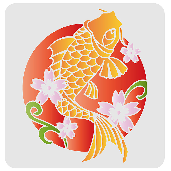 PandaHall FINGERINSPIRE Koi Fish Stencils 30x30cm Fancy Carp Drawing Painting Stencils Koi Flower Leaf Pattern Wall Stencils Washable..., White
PandaHall FINGERINSPIRE Koi Fish Stencils 30x30cm Fancy Carp Drawing Painting Stencils Koi Flower Leaf Pattern Wall Stencils Washable..., White