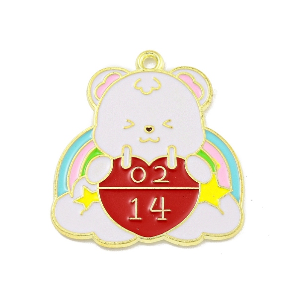PandaHall Valentine's Day Alloy Enamel Pendants, Golden, Bear Charm, Heart, 28x25x1mm, Hole: 1.6mm Alloy+Enamel Heart Red
PandaHall Valentine's Day Alloy Enamel Pendants, Golden, Bear Charm, Heart, 28x25x1mm, Hole: 1.6mm Alloy+Enamel Heart Red