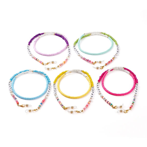 PandaHall Rainbow Eyeglasses Chains, Neck Strap for Eyeglasses, with Polymer Clay Heishi Beads, Glass Seed Beads, Acrylic Beads and Rubber..., Multicolor
PandaHall Rainbow Eyeglasses Chains, Neck Strap for Eyeglasses, with Polymer Clay Heishi Beads, Glass Seed Beads, Acrylic Beads and Rubber..., Multicolor