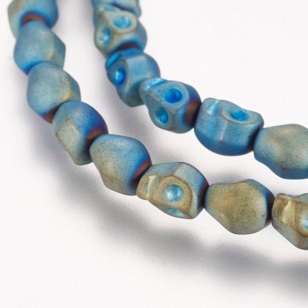 PandaHall Electroplated Non-magnetic Synthetic Hematite Beads Strands, Grade AA, Frosted, Skull, Blue Plated, 5.5x4.5x5mm, Hole: 1mm, about...
PandaHall Electroplated Non-magnetic Synthetic Hematite Beads Strands, Grade AA, Frosted, Skull, Blue Plated, 5.5x4.5x5mm, Hole: 1mm, about...
