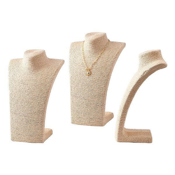 PandaHall Stereoscopic Necklace Bust Displays, PU Mannequin Jewelry Displays, Covered by Rattan, Wheat, 350x230x140mm Rattan Orange
PandaHall Stereoscopic Necklace Bust Displays, PU Mannequin Jewelry Displays, Covered by Rattan, Wheat, 350x230x140mm Rattan Orange