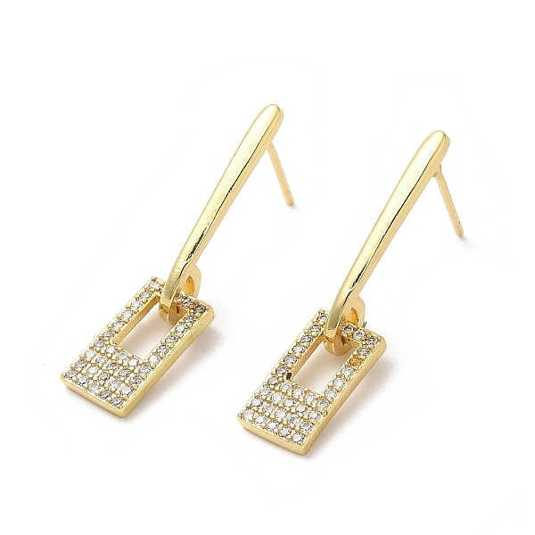 PandaHall Rack Plating Brass Rectangle Dangle Stud Earrings with Cubic Zirconia, Lead Free & Cadmium Free, Real 18K Gold Plated, 30x7mm...
PandaHall Rack Plating Brass Rectangle Dangle Stud Earrings with Cubic Zirconia, Lead Free & Cadmium Free, Real 18K Gold Plated, 30x7mm...