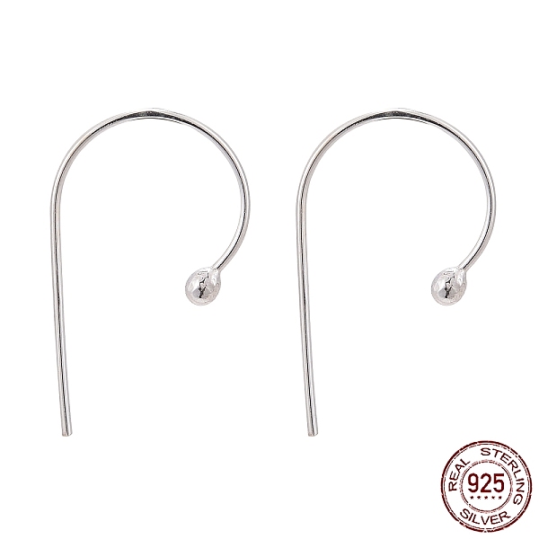 PandaHall 925 Sterling Silver Earring Hooks, with 925 Stamp, Silver, 22x13.5mm, 20 Gauge, Pin: 0.8mm Sterling Silver Silver
PandaHall 925 Sterling Silver Earring Hooks, with 925 Stamp, Silver, 22x13.5mm, 20 Gauge, Pin: 0.8mm Sterling Silver Silver
