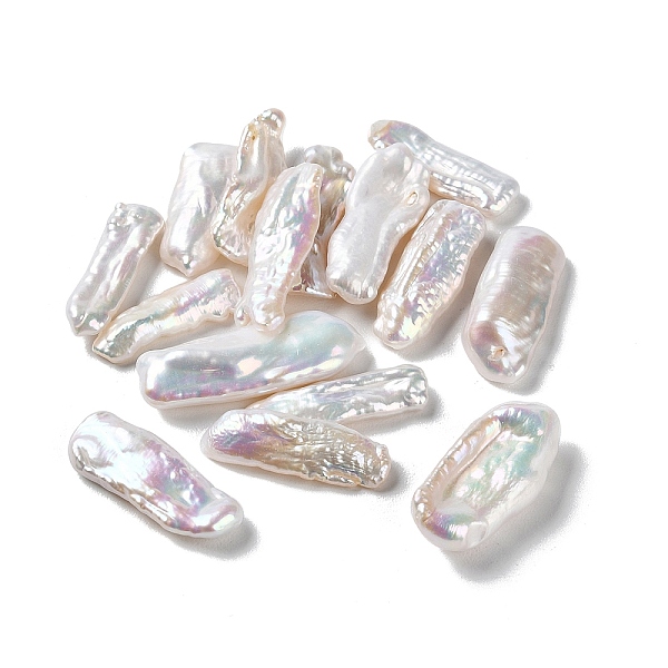 PandaHall Natural Keshi Pearl Cultured Freshwater Pearl Beads, Baroque Pearls, Undrilled/No Hole, Irregular Rectangle, WhiteSmoke..., White
PandaHall Natural Keshi Pearl Cultured Freshwater Pearl Beads, Baroque Pearls, Undrilled/No Hole, Irregular Rectangle, WhiteSmoke..., White