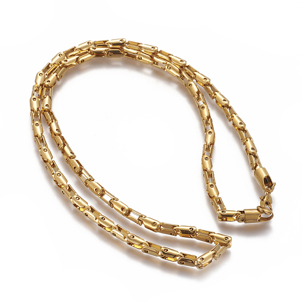 PandaHall 304 Stainless Steel Chain Necklaces, with Lobster Claw Clasps, Golden, 23.6 inch(60cm), 4mm 304 Stainless Steel
PandaHall 304 Stainless Steel Chain Necklaces, with Lobster Claw Clasps, Golden, 23.6 inch(60cm), 4mm 304 Stainless Steel