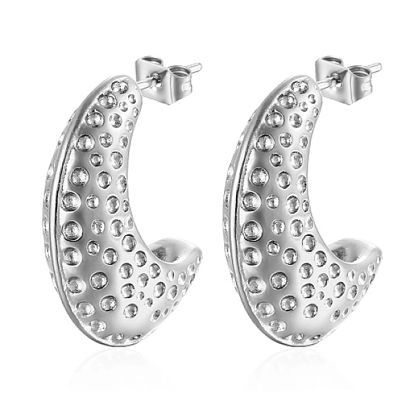 PandaHall 304 Stainless Steel Stud Earrings, Crescent Moon, Stainless Steel Color, 23x8mm 304 Stainless Steel Moon
PandaHall 304 Stainless Steel Stud Earrings, Crescent Moon, Stainless Steel Color, 23x8mm 304 Stainless Steel Moon