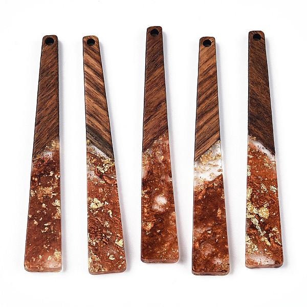 PandaHall Transparent Resin & Walnut Wood Big Pendants, with Gold Foil, Trapezoid Charms, Chocolate, 69.5x10x3.5mm, Hole: 2mm Resin+Wood..., Brown
PandaHall Transparent Resin & Walnut Wood Big Pendants, with Gold Foil, Trapezoid Charms, Chocolate, 69.5x10x3.5mm, Hole: 2mm Resin+Wood..., Brown