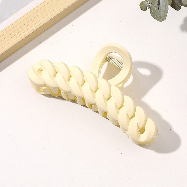 PandaHall Large Frosted Acrylic Hair Claw Clips, Curb Chain Non Slip Jaw Clamps for Girl Women, Light Yellow, 60x110mm Acrylic
PandaHall Large Frosted Acrylic Hair Claw Clips, Curb Chain Non Slip Jaw Clamps for Girl Women, Light Yellow, 60x110mm Acrylic
