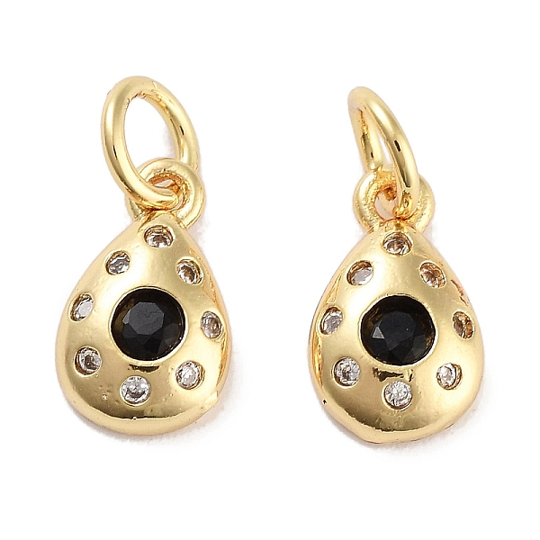 PandaHall Brass Micro Pave Cubic Zirconia Charms, with Jump Ring, Teardrop, Real 18K Gold Plated, Black, 10.5x6x2.5mm, Hole: 3mm Brass+Cubic...
PandaHall Brass Micro Pave Cubic Zirconia Charms, with Jump Ring, Teardrop, Real 18K Gold Plated, Black, 10.5x6x2.5mm, Hole: 3mm Brass+Cubic...