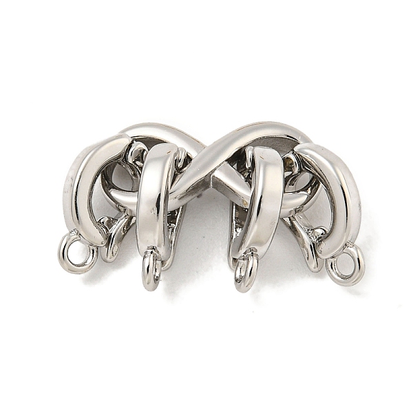 PandaHall Brass Fold Over Clasps, with Infinity, Platinum, 7x14x6mm, Hole: 1.2mm Brass
PandaHall Brass Fold Over Clasps, with Infinity, Platinum, 7x14x6mm, Hole: 1.2mm Brass