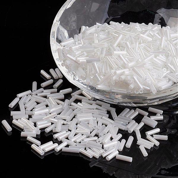 PandaHall Glass Bugle Beads, Ceylon, White, 6x2mm, Hole: 0.5mm, about 10000pcs/bag Glass White
PandaHall Glass Bugle Beads, Ceylon, White, 6x2mm, Hole: 0.5mm, about 10000pcs/bag Glass White