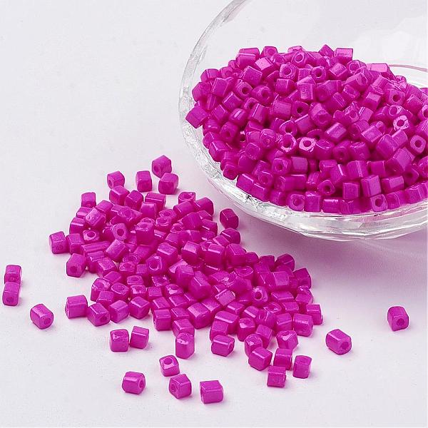 PandaHall Cube Opaque Colours Glass Seed Beads, Round Hole, Hot Pink, 3~7x3~4x3~4mm, Hole: 0.5mm, about 4500pcs/bag, 440~450g/bag Glass Cube...
PandaHall Cube Opaque Colours Glass Seed Beads, Round Hole, Hot Pink, 3~7x3~4x3~4mm, Hole: 0.5mm, about 4500pcs/bag, 440~450g/bag Glass Cube...