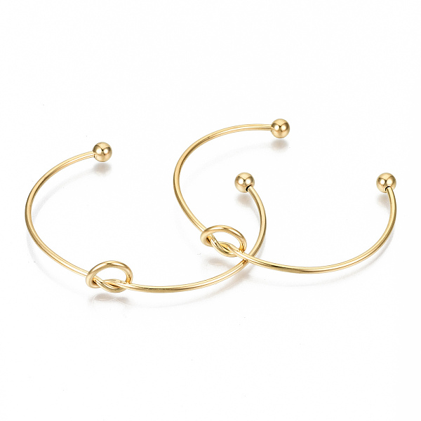 PandaHall 304 Stainless Steel Love Knot Cuff Bangle Making, with End Round Beads, Golden, Inner Diameter: 2-1/2 inch(63~66mm) Stainless...
PandaHall 304 Stainless Steel Love Knot Cuff Bangle Making, with End Round Beads, Golden, Inner Diameter: 2-1/2 inch(63~66mm) Stainless...