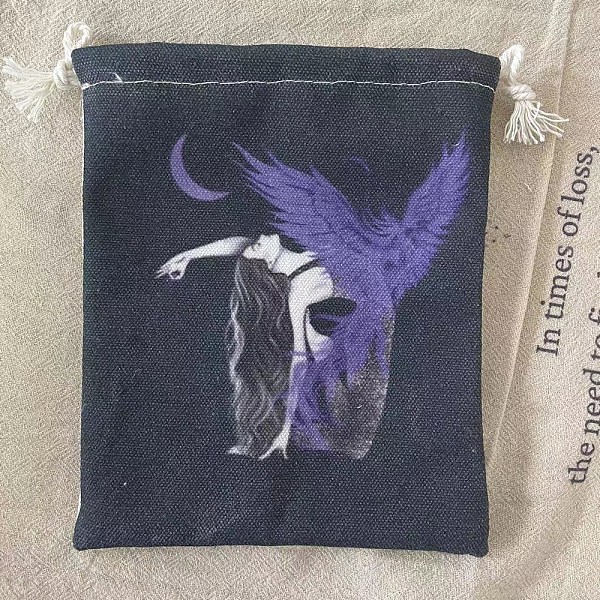 PandaHall Tarot Card Storage Bag, Cloth Tarot Drawstring Bags, Rectangle with Woman Pattern, Prussian Blue, 18x13cm Cloth Human
PandaHall Tarot Card Storage Bag, Cloth Tarot Drawstring Bags, Rectangle with Woman Pattern, Prussian Blue, 18x13cm Cloth Human