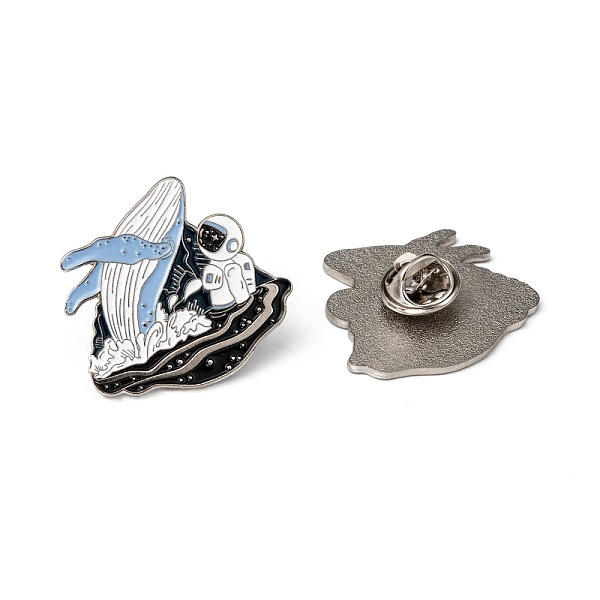 PandaHall Creative Zinc Alloy Brooches, Enamel Lapel Pin, with Iron Butterfly Clutches or Rubber Clutches, Spaceman with Whale Shape..., Black
PandaHall Creative Zinc Alloy Brooches, Enamel Lapel Pin, with Iron Butterfly Clutches or Rubber Clutches, Spaceman with Whale Shape..., Black