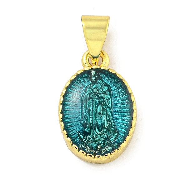 PandaHall Rack Plating Brass Enamel Pendants, Long-Lasting Plated, Lead Free & Cadmium Free, Real 18K Gold Plated, Oval with Saint Charm...
PandaHall Rack Plating Brass Enamel Pendants, Long-Lasting Plated, Lead Free & Cadmium Free, Real 18K Gold Plated, Oval with Saint Charm...