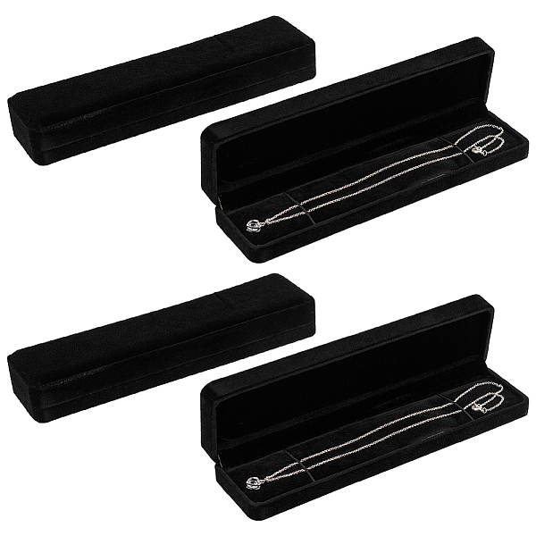 PandaHall FINGERINSPIRE 4 Pcs Black Velvet Bracelet Necklace Gift Box 21.8x5x3cm Rectangle Jewelry Storage Boxes for Necklace Bracelets...
PandaHall FINGERINSPIRE 4 Pcs Black Velvet Bracelet Necklace Gift Box 21.8x5x3cm Rectangle Jewelry Storage Boxes for Necklace Bracelets...