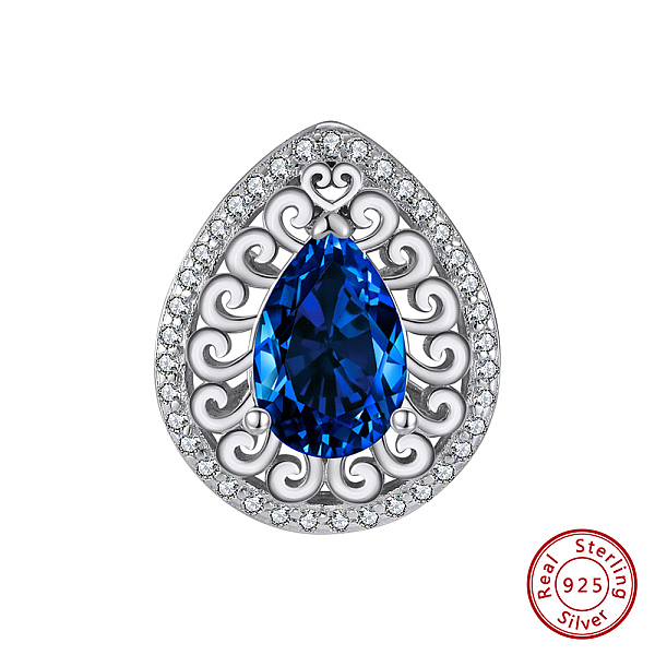 PandaHall Rhodium Plated 925 Sterling Silver Beads, with Blue Cubic Zirconia, Teardrop, Real Platinum Plated, 16x13.5x7mm, Hole: 1.2mm...
PandaHall Rhodium Plated 925 Sterling Silver Beads, with Blue Cubic Zirconia, Teardrop, Real Platinum Plated, 16x13.5x7mm, Hole: 1.2mm...