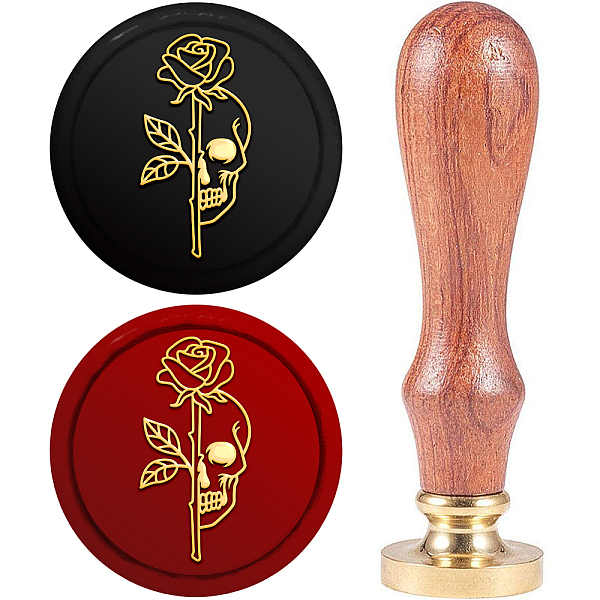 PandaHall CRASPIRE Skull Wax Seal Stamp 25mm Rose Flower Halloween Plant Gothic Brass Head with Wooden Handle Sealing Stamp Wedding Letter...
PandaHall CRASPIRE Skull Wax Seal Stamp 25mm Rose Flower Halloween Plant Gothic Brass Head with Wooden Handle Sealing Stamp Wedding Letter...